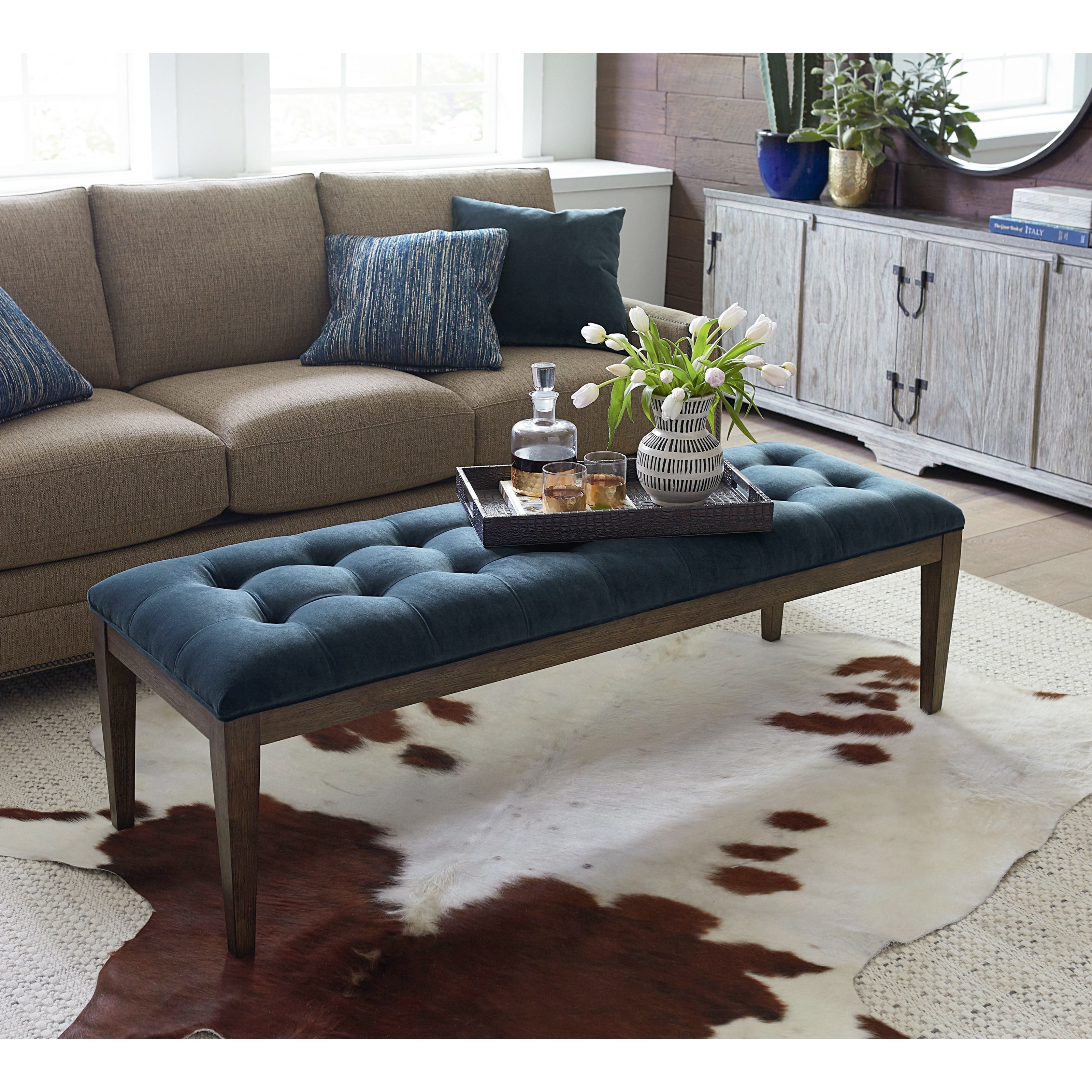 Bassett Alexandria Custom Ottomans 1500 6020 60 Inch Rectangular
